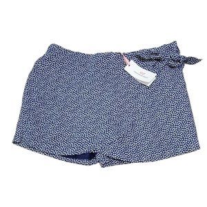 Vineyard Vines Womens Blue Deep Bay Scallop Dot Tie Waist Skort Size Small NWT